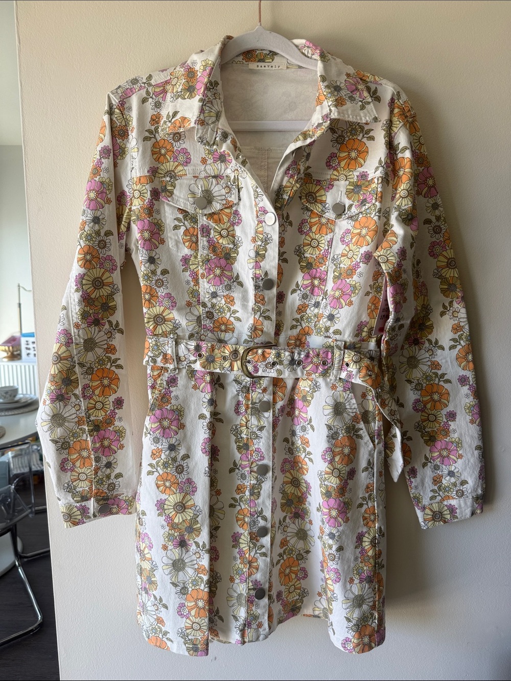 Apricot Lane Spring floral denim dress
